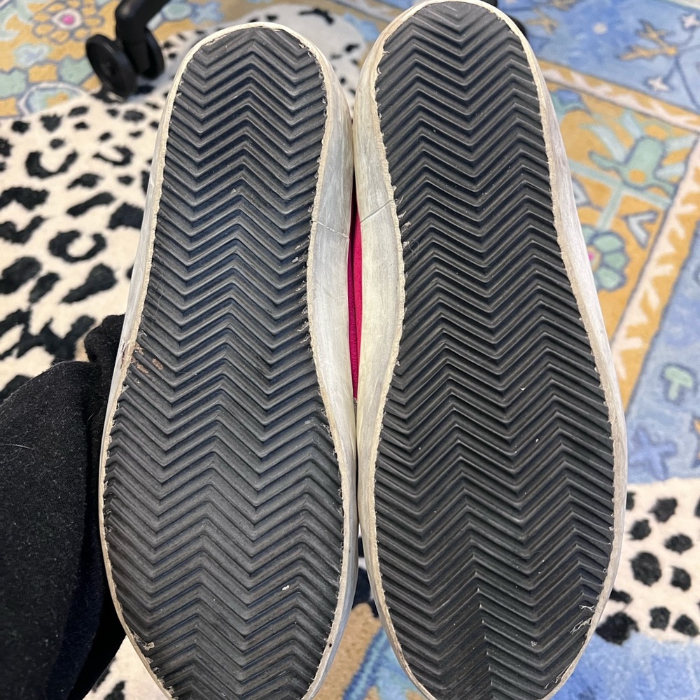 Golden Goose Hot Pink Suede Sneakers with Black Star - Picture 8 of 11